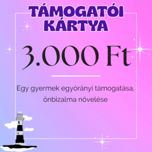 Támogatói kártya 3000 Ft értékben