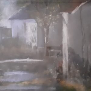 Faluvég (pasztell) 55x75 cm