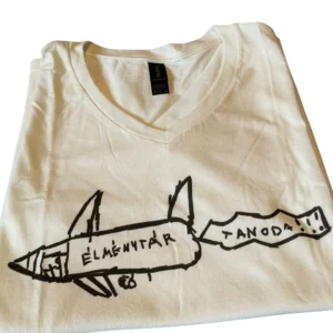 Rakéta póló V-nyakú - fehér